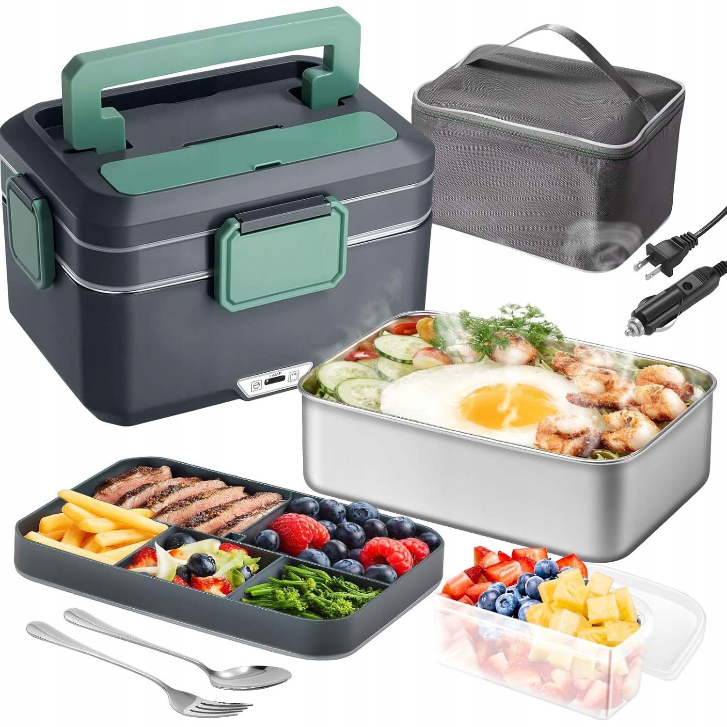 Elektrický Obědový Box Ohřívač Jídla Nádoba Na Oběd S Taškou 220V 3.5L