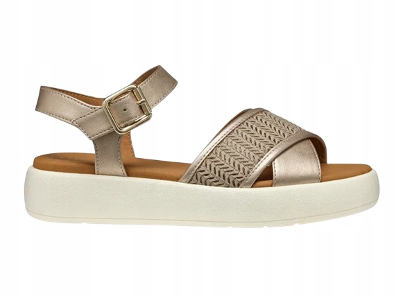 Geox Dámské Sandály Hnědé S Ažurovým Pásem Na Kotníku 37 J_a