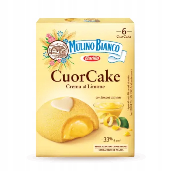 Levně 3x Mulino Bianco CuorCake rohlíčky s citronovým krémem 210 g