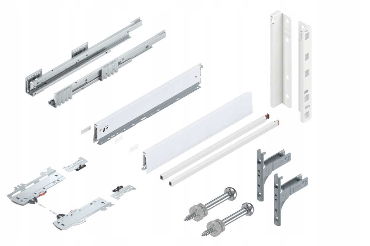 Blum Zásuvka Merivobox 600 Vysoká E Tip-On Biela 70 kg
