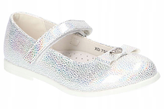 

American XD75 Balerinki Buty Dziecięce Rzep Wh 32