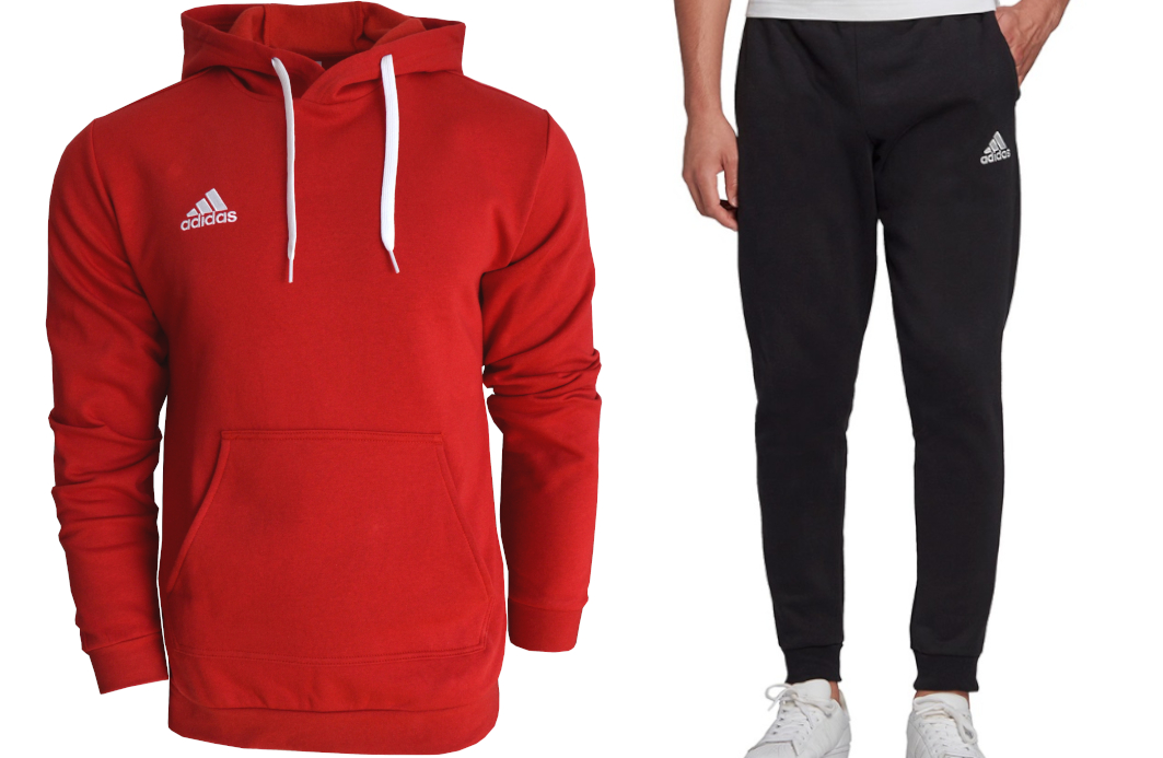 Adidas dres męski komplet dresowy spodnie bluza bawełna roz. M
