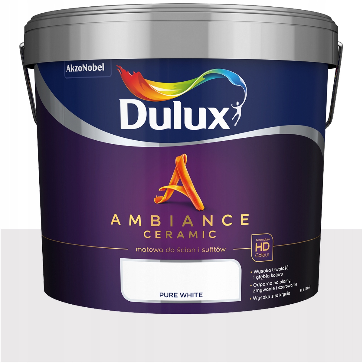 Dulux barva na stěny keramická Ambiance Ceramic Pure White Čistá Bílá 9L