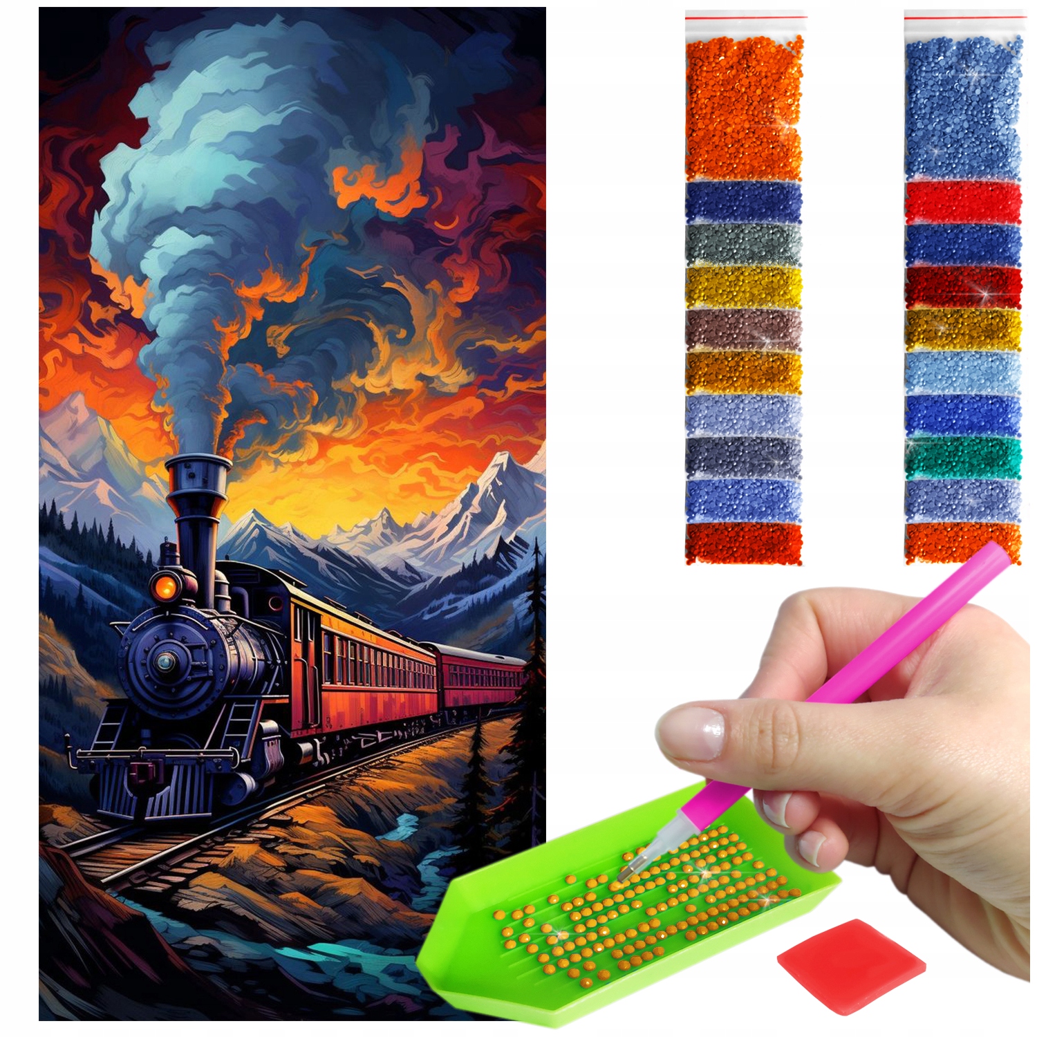 Diamantová výšivka Diamond Painting 5D B.duży 40x80cm