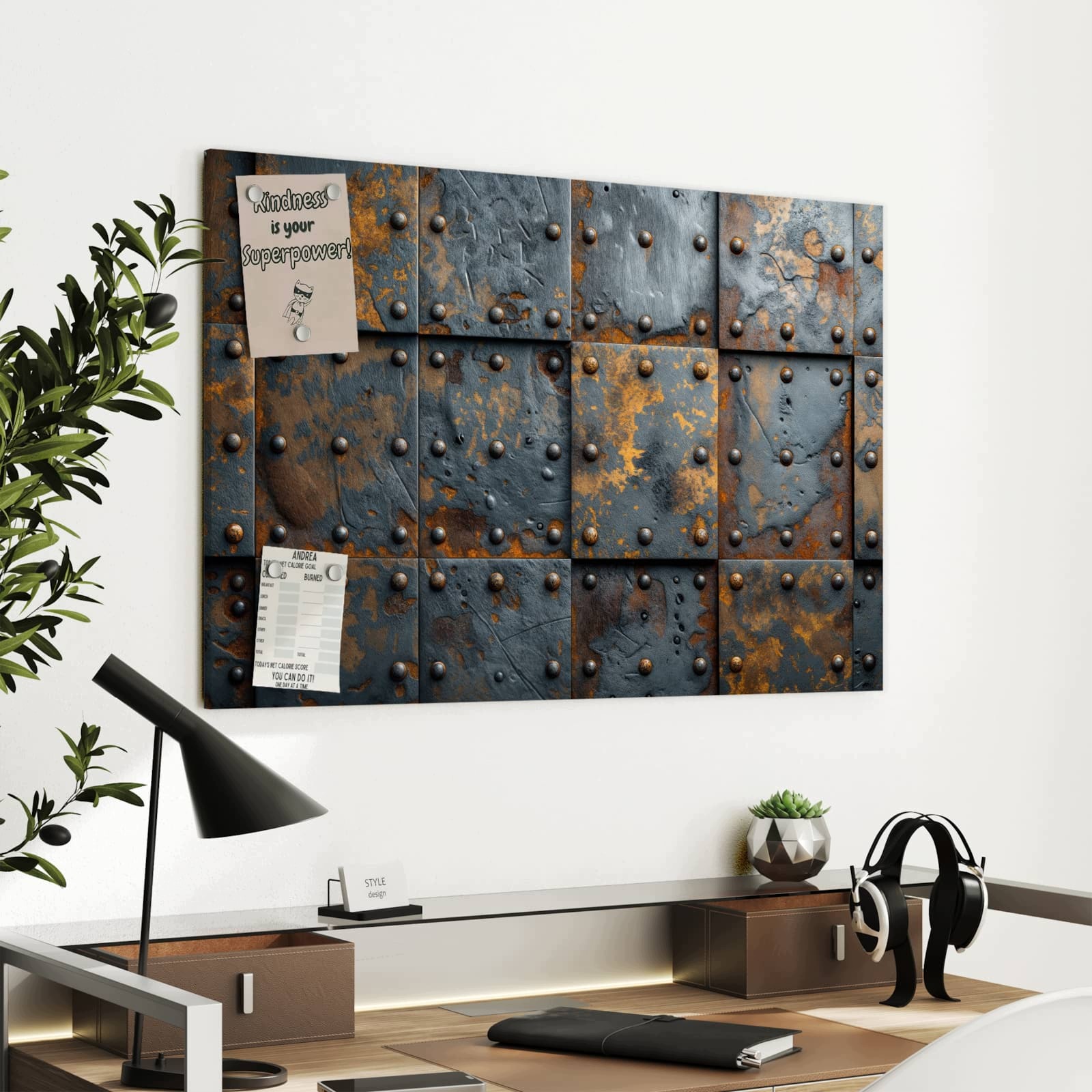 Magnetická tabule Desky želazne Vintage 90 × 60 cm