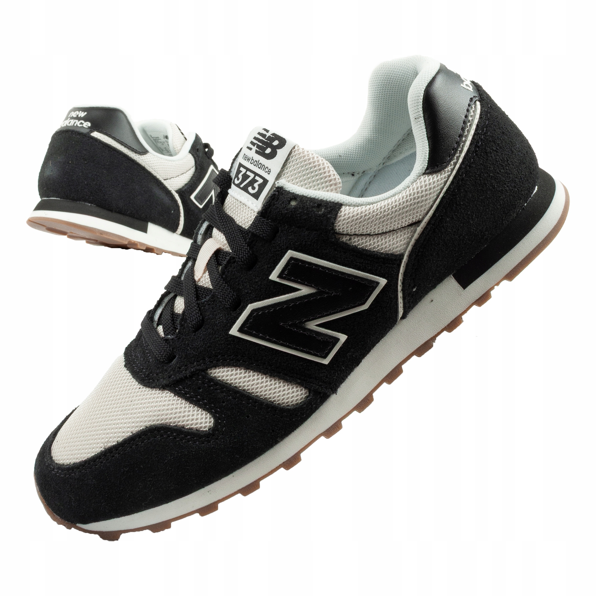 Pánské sportovní tenisky New Balance 373 vel.45, módní černé kožené boty