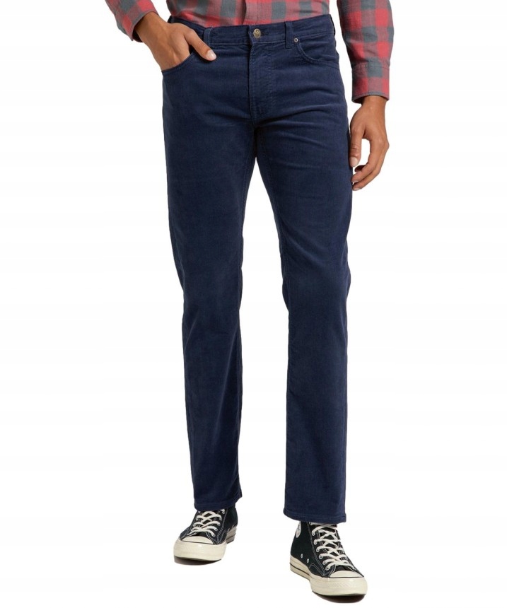 Pánské džíny Lee Daren ZipFly 112373981 River Navy W34 L32 Jednoduché manšestrové kalhoty
