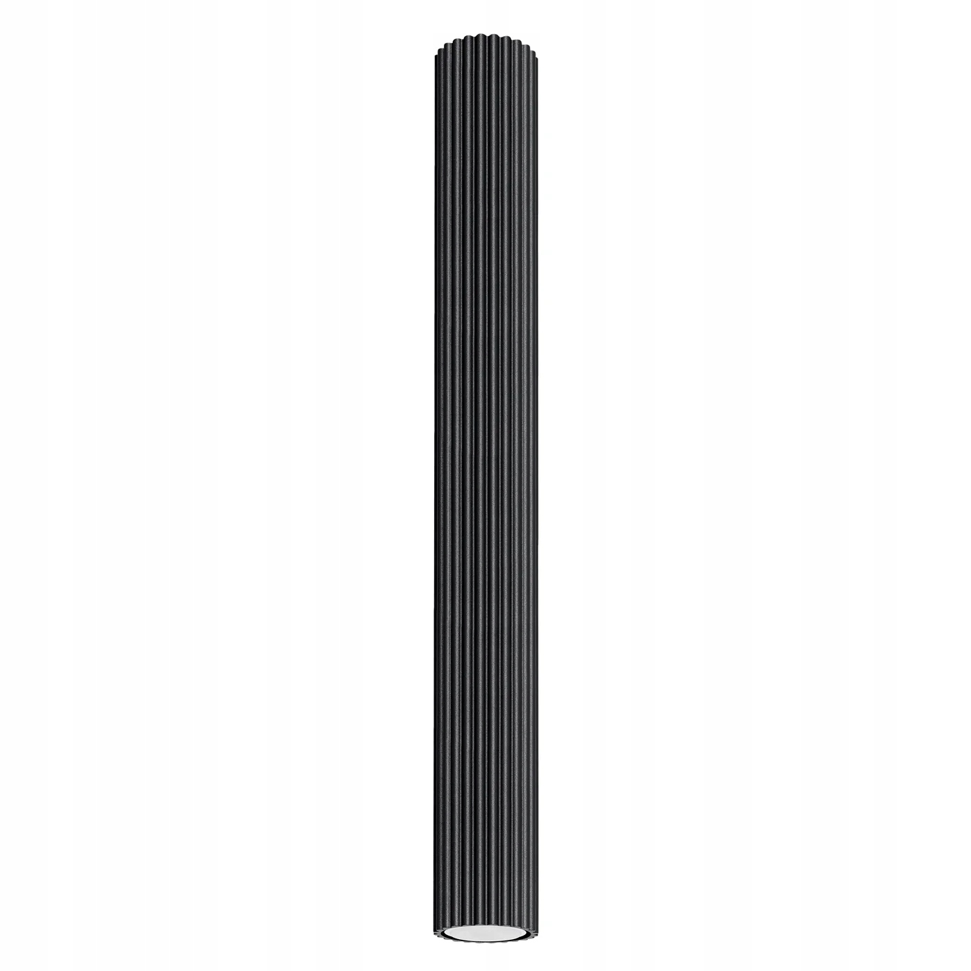 Stropné bodové svietidlo čierna okrúhla vrúbkovaná trubica 60 cm spot Sollux