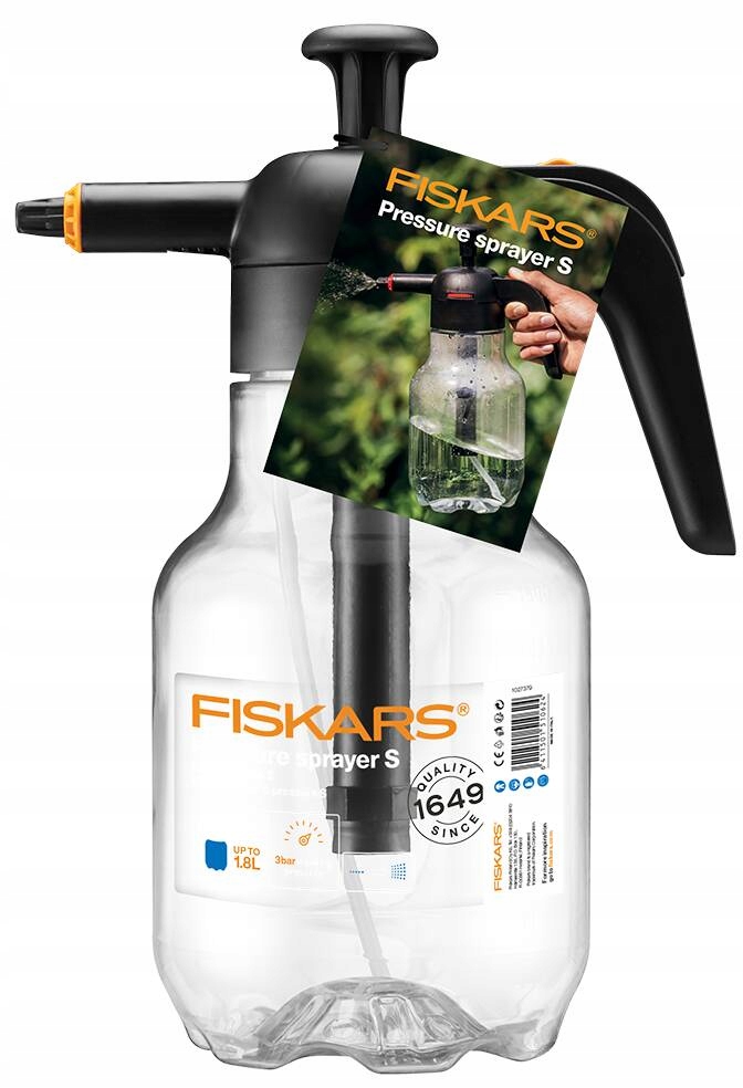 Fiskars Ruční tlakový postřikovač lehký pro chemii s regulací 1,8 l