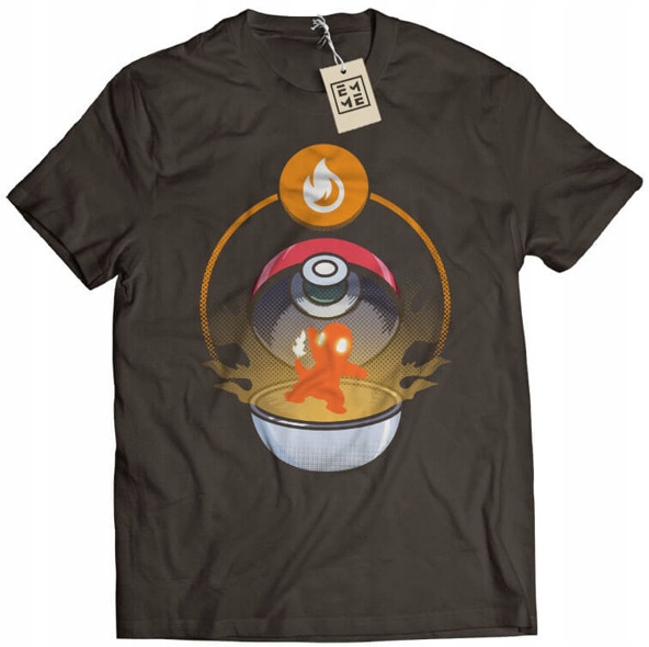 

Koszulka Charmander Pokemon Fire brązowa S