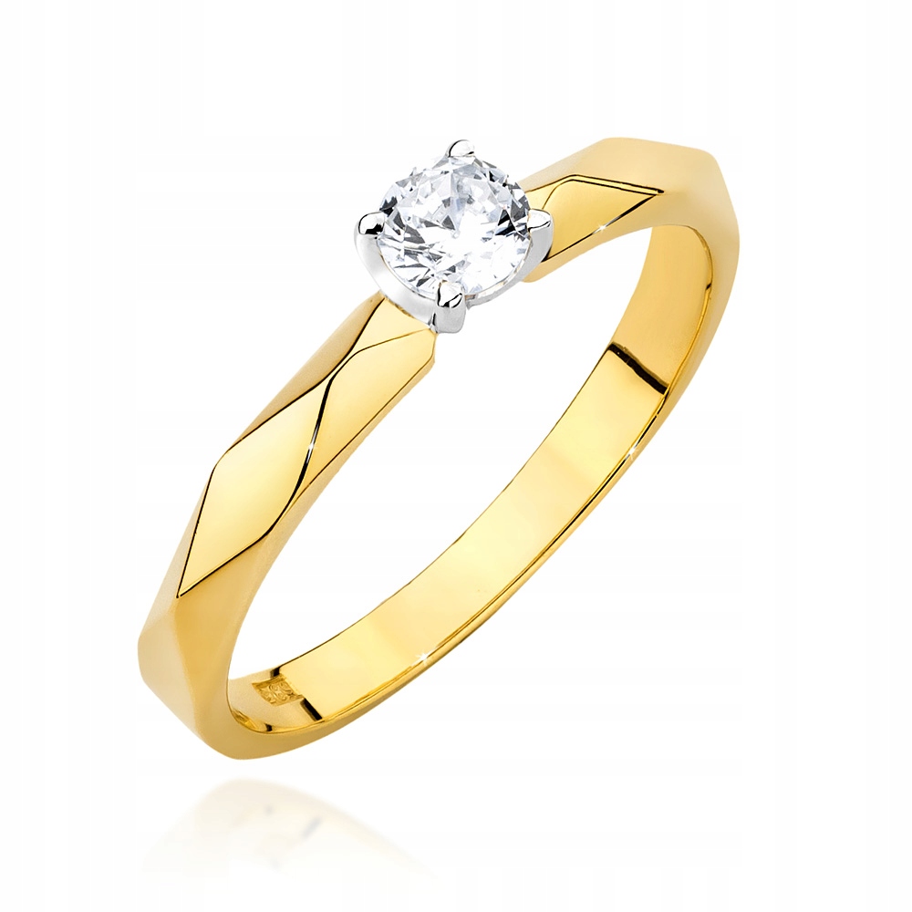 Prstýnek 585 s briliantem 0,15 ct