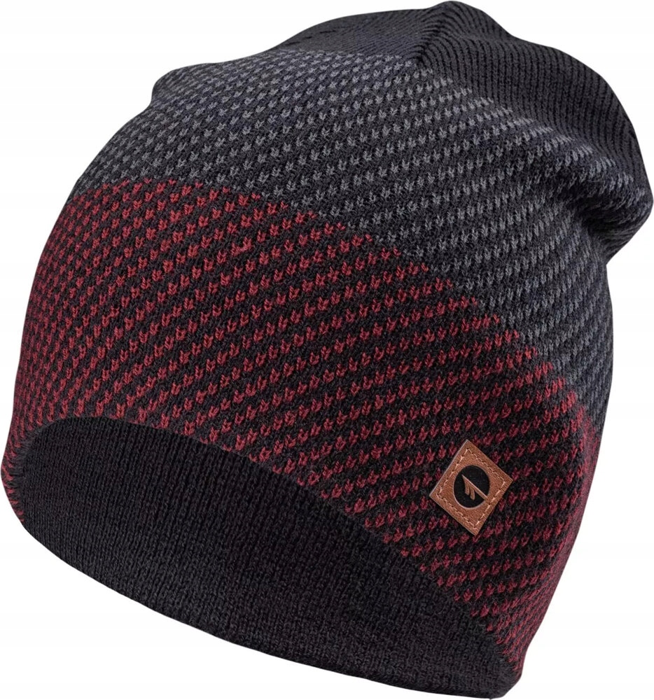 MĘSKA CZAPKA ZIMOWA BEANIE HI-TEC ROLO CZARNA