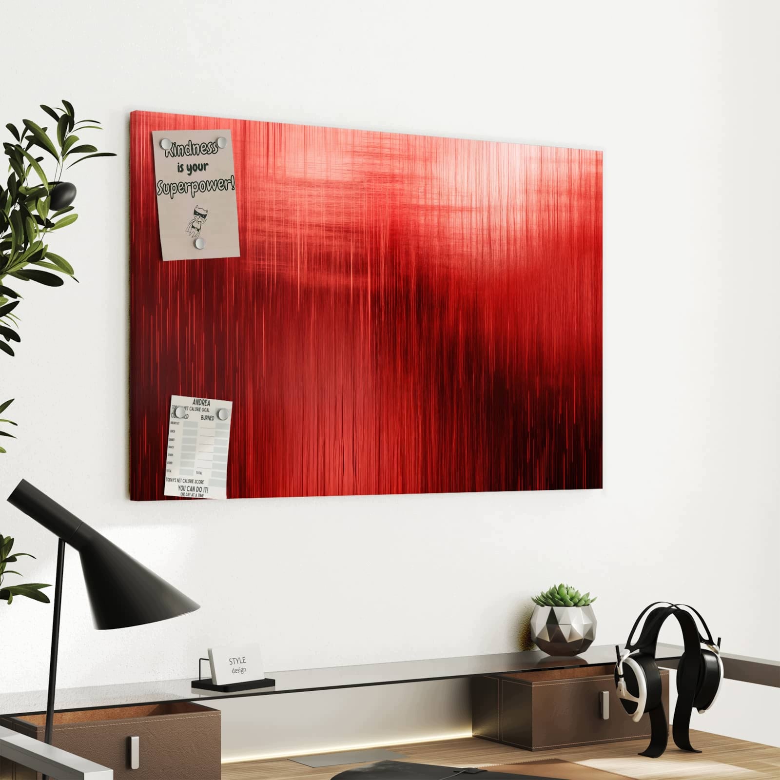 Magnetická tabule Červené Textura 60 × 40 cm