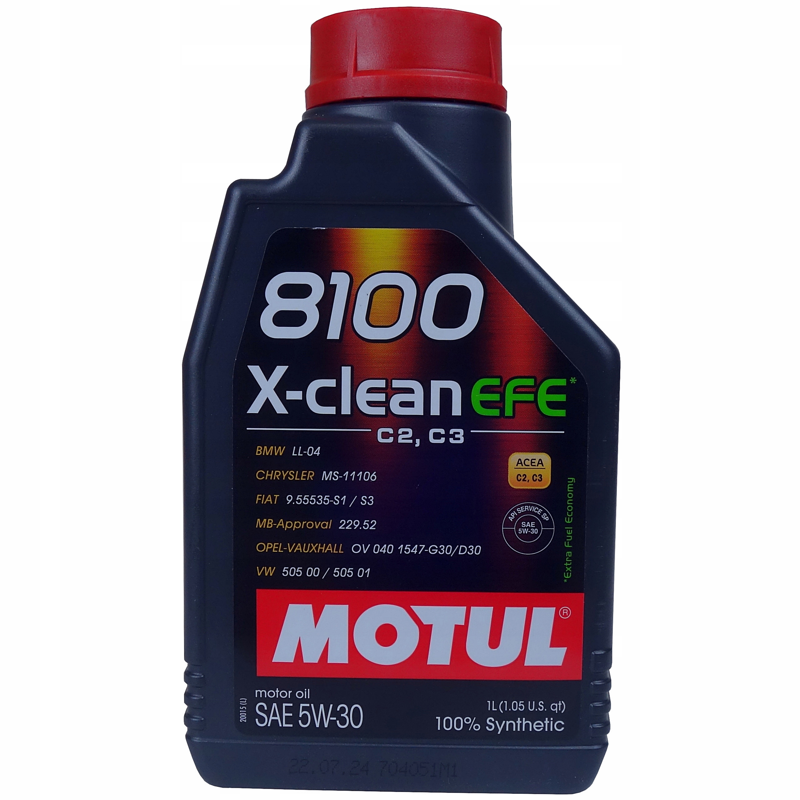 Olej silnikowy Motul 8100 X-clean Efe 1L 5W-30