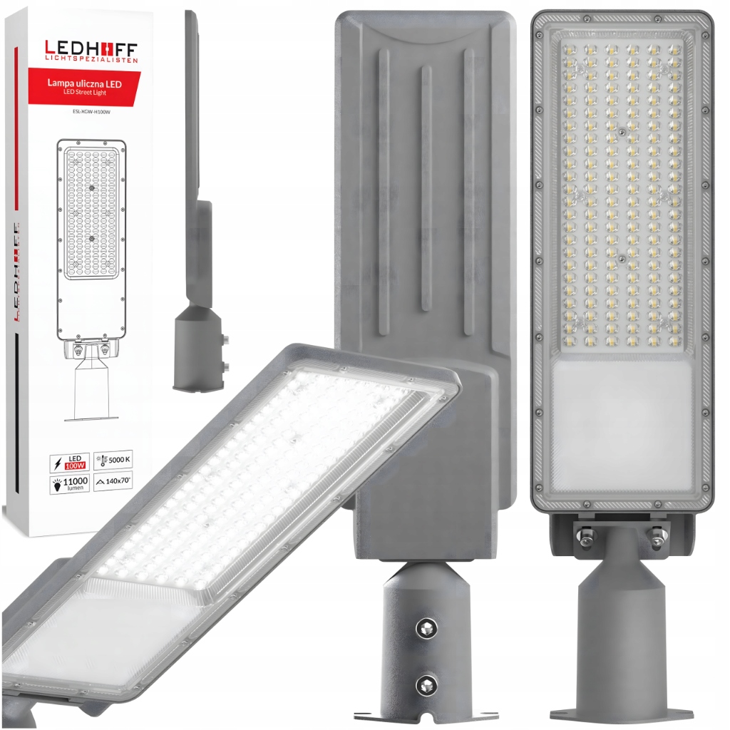 Led pouliční parkovací lampa neutrální 5000K Voděodolná 100W pro příjezdovou cestu