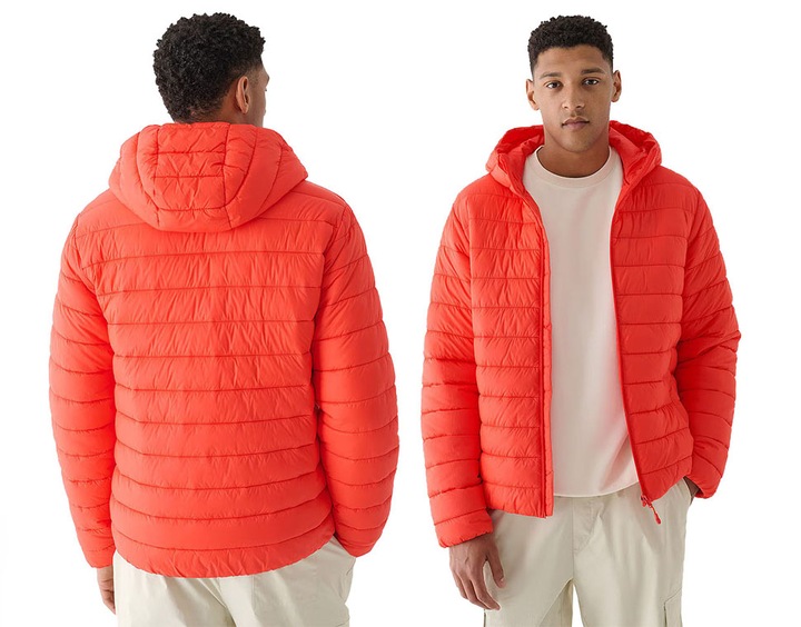 Pánská Zimní Bunda prošívaná péřová bunda 4F S Kapucí vel.