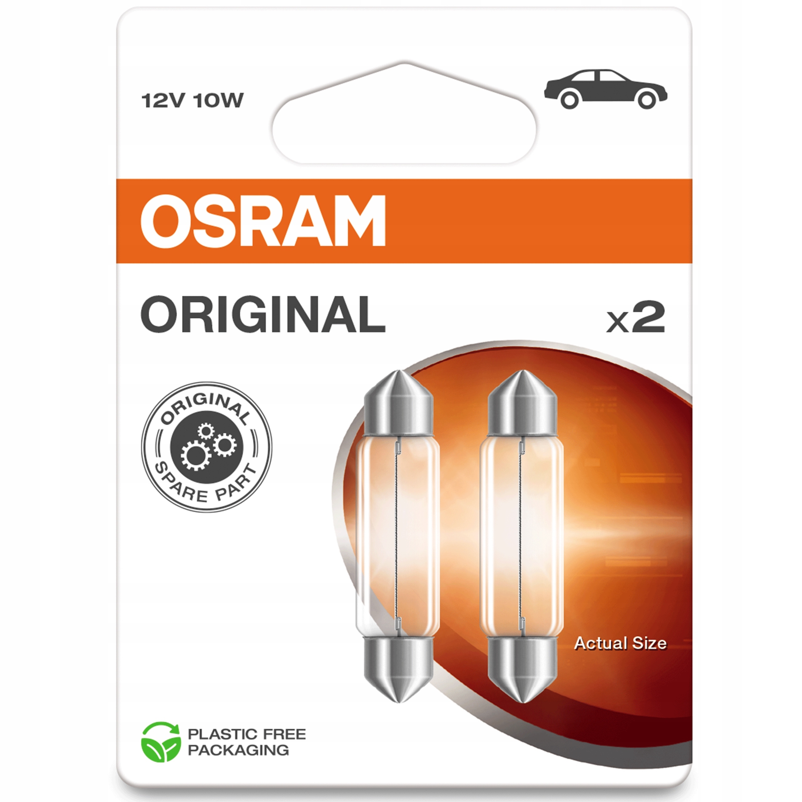 Osram Original Festoon 12V 10W SV8.5-8 6411 żarówka 2 sztuki
