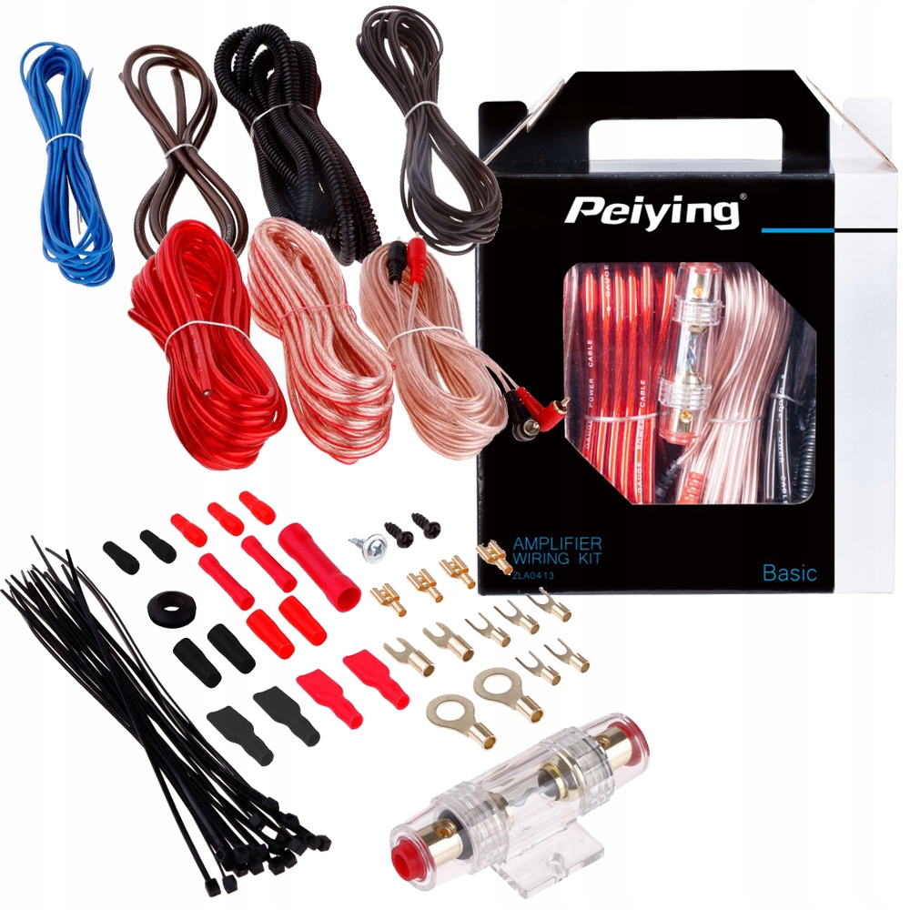 KABLE DO WZMACNIACZA TUBY ZESTAW MONTAŻOWY 1000W