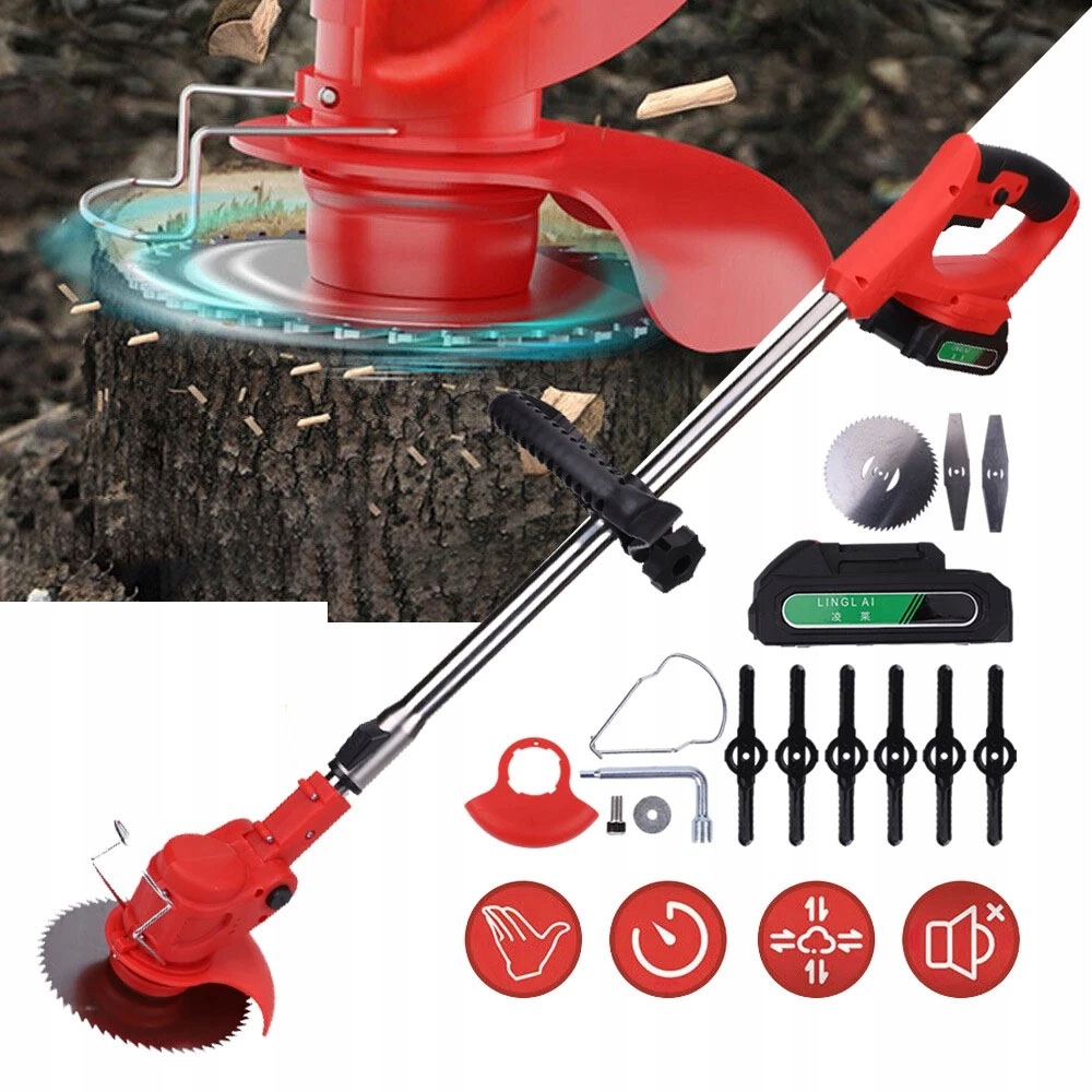 Bezdrátová Sekačka 650 W Se 3 Čepelemi Pro Parky A Zahrady