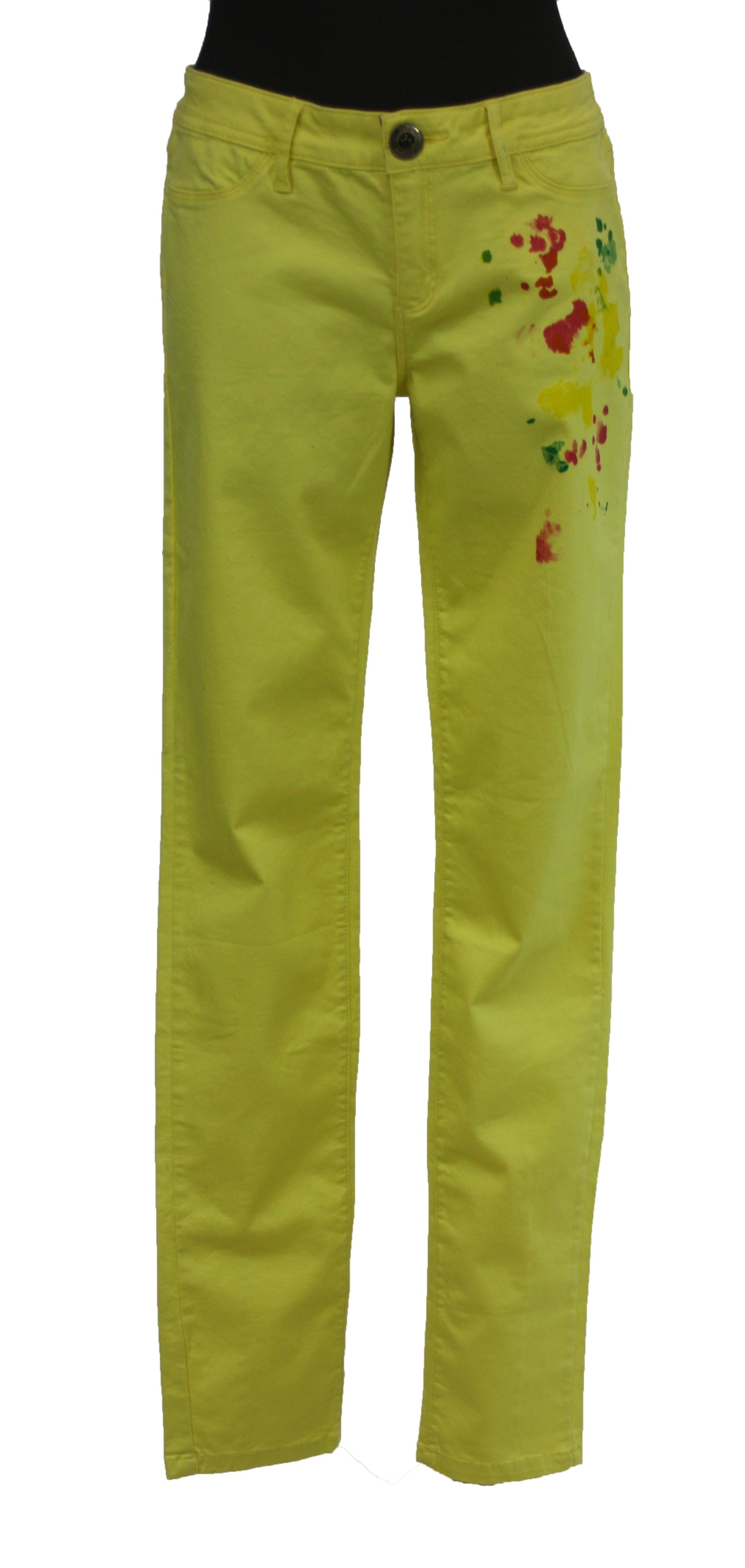 

Spodnie jeansowe żółte Desigual skinny rurki 26