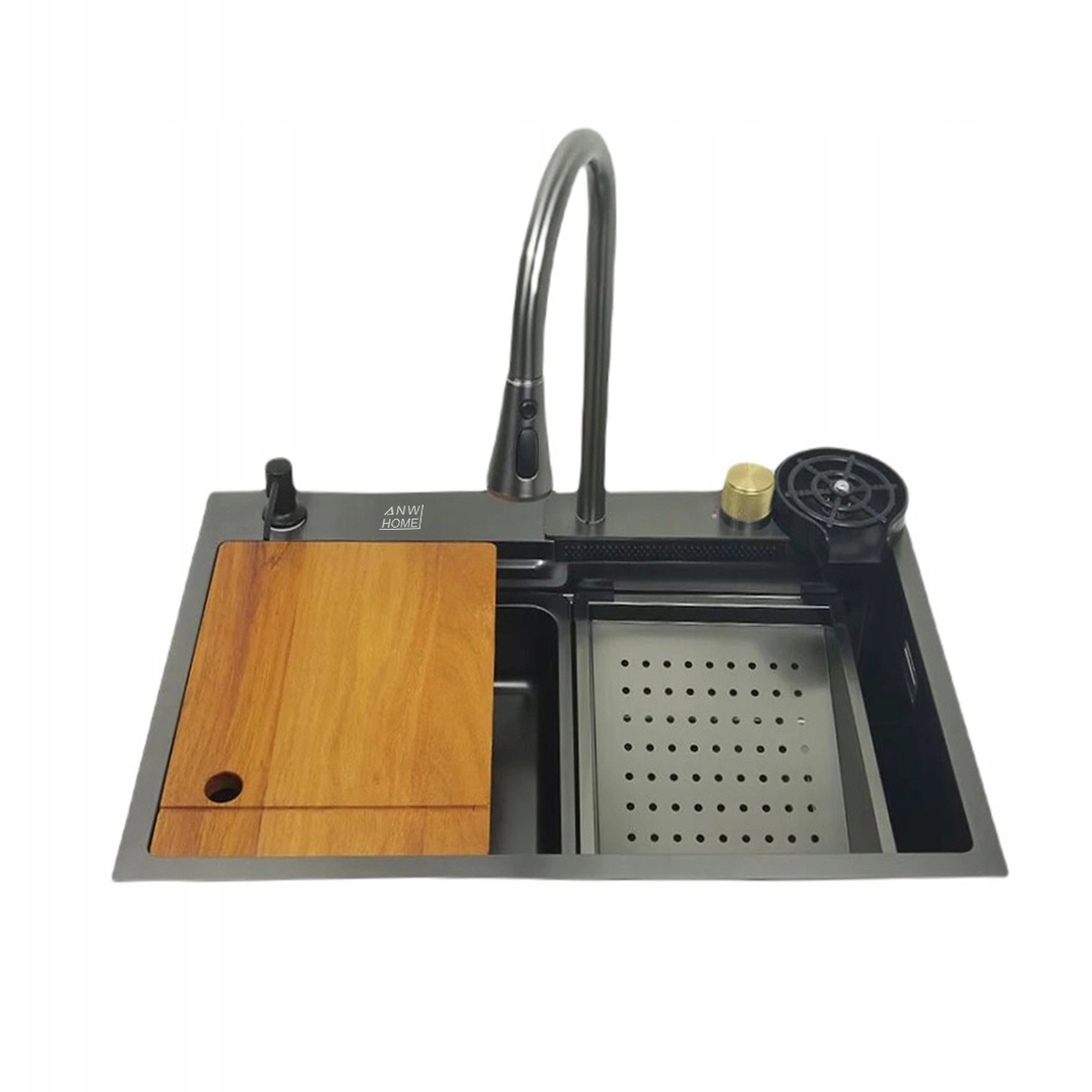 Oceľový vodopádový drez 7545 Inox