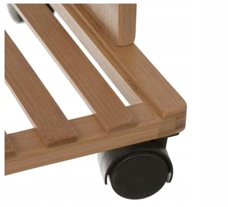 WÓZEK ŁAZIENKOWY REGAŁ NA KÓŁKACH BAMBUS 4 poziomy Marka inna