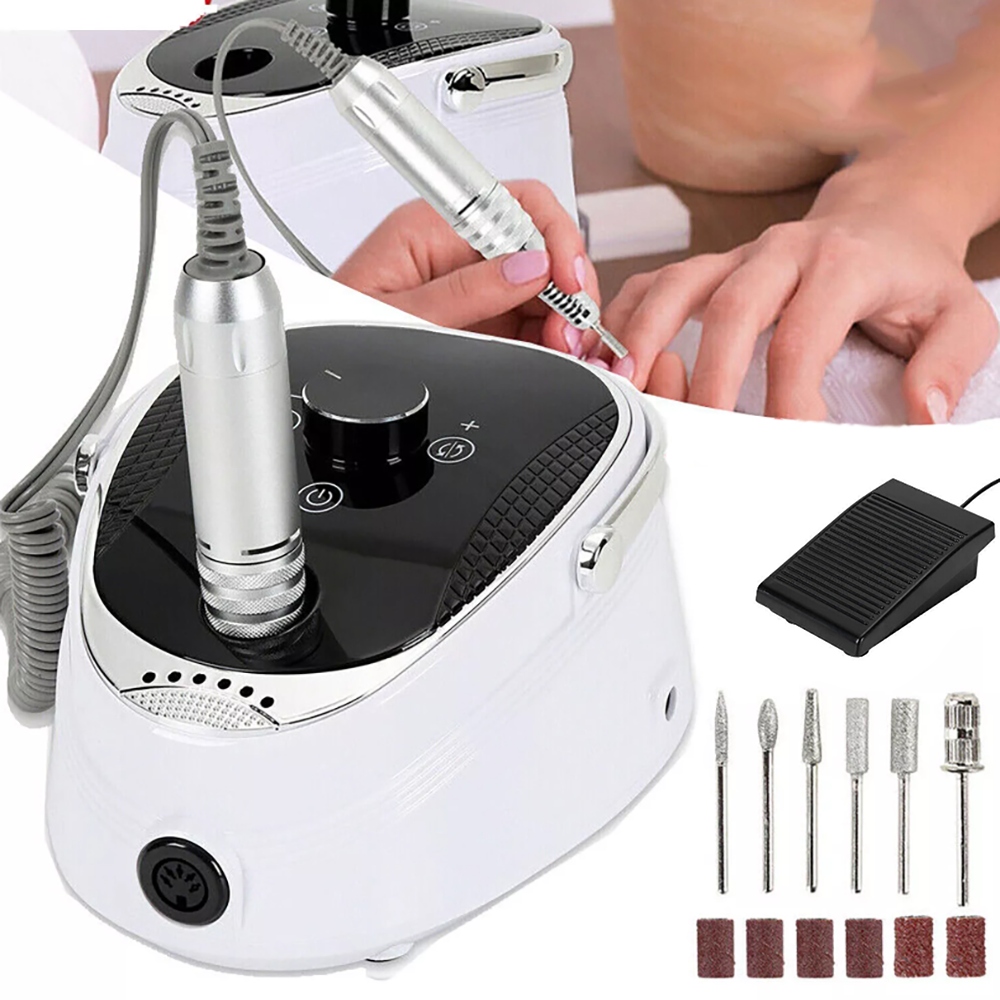 Bruska Na Nehty Manikúra Pedikúra Profesionální Sada Fréz Výkon 50 W