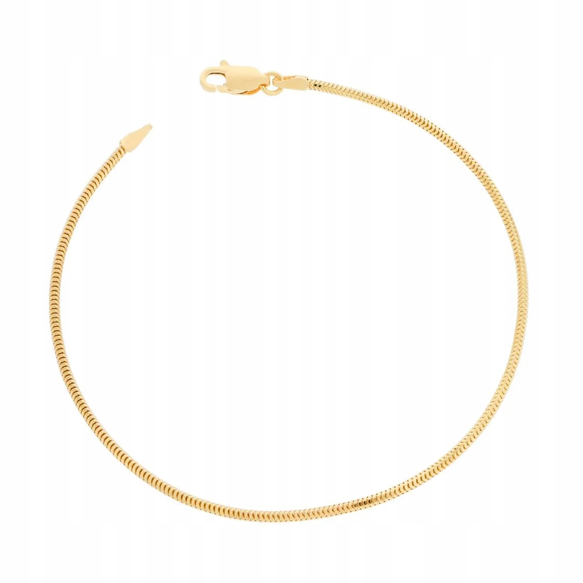 Złota bransoletka damska pełna Snake 19 cm złoto pr. 585
