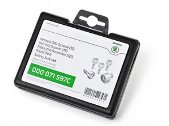 Zestaw śrub zabezpieczających 000071597C SKODA Kod producenta 000071597C