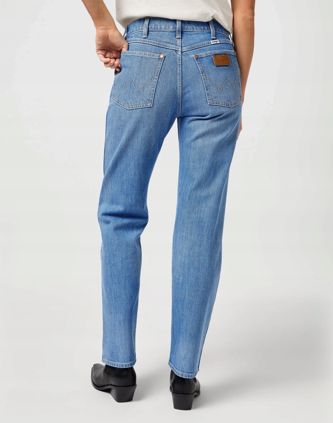 Dámské jednoduché džínové kalhoty Wrangler Sunset Baby Blue 112362617 29/32