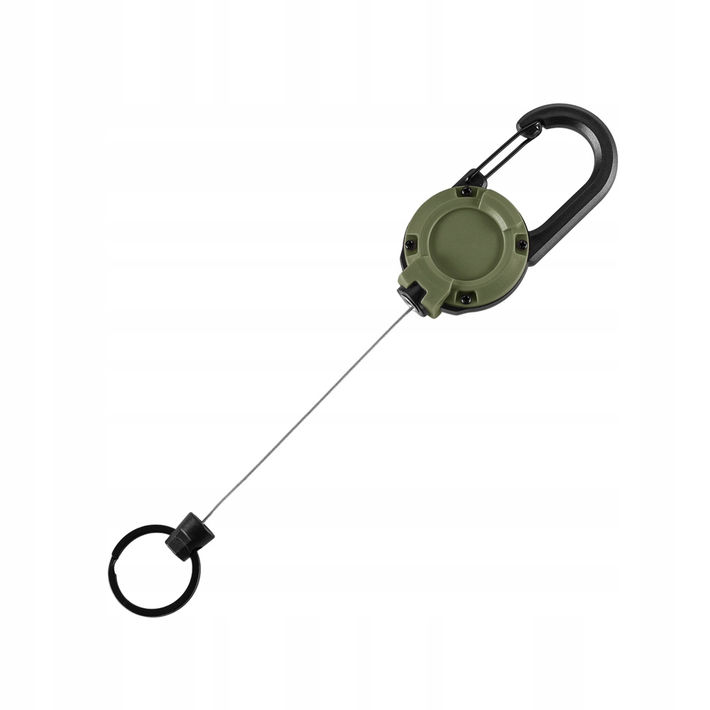 Karabińczyk Retraktor do Kluczy Linka Stalowa 65cm M-Tac Olive