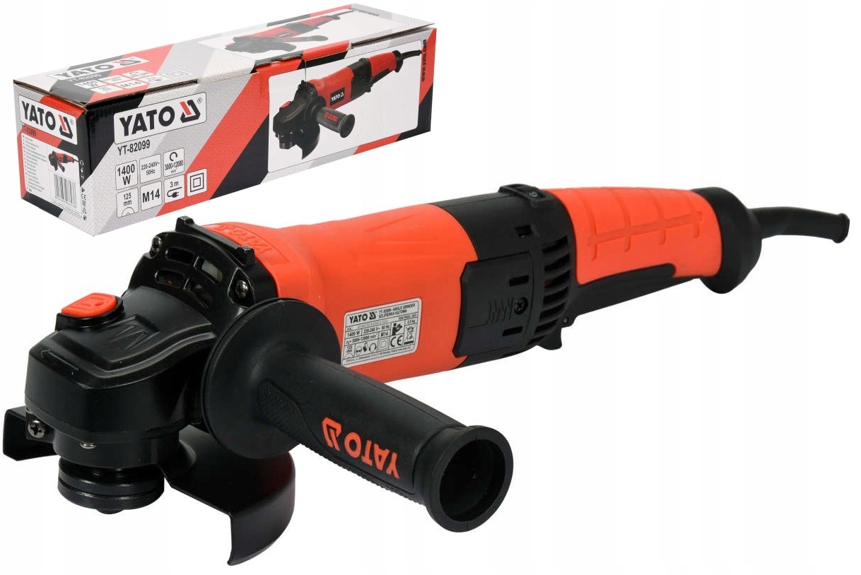 

Szlifierka Kątowa 1400W 125MM YT-82099 Yato Regul.