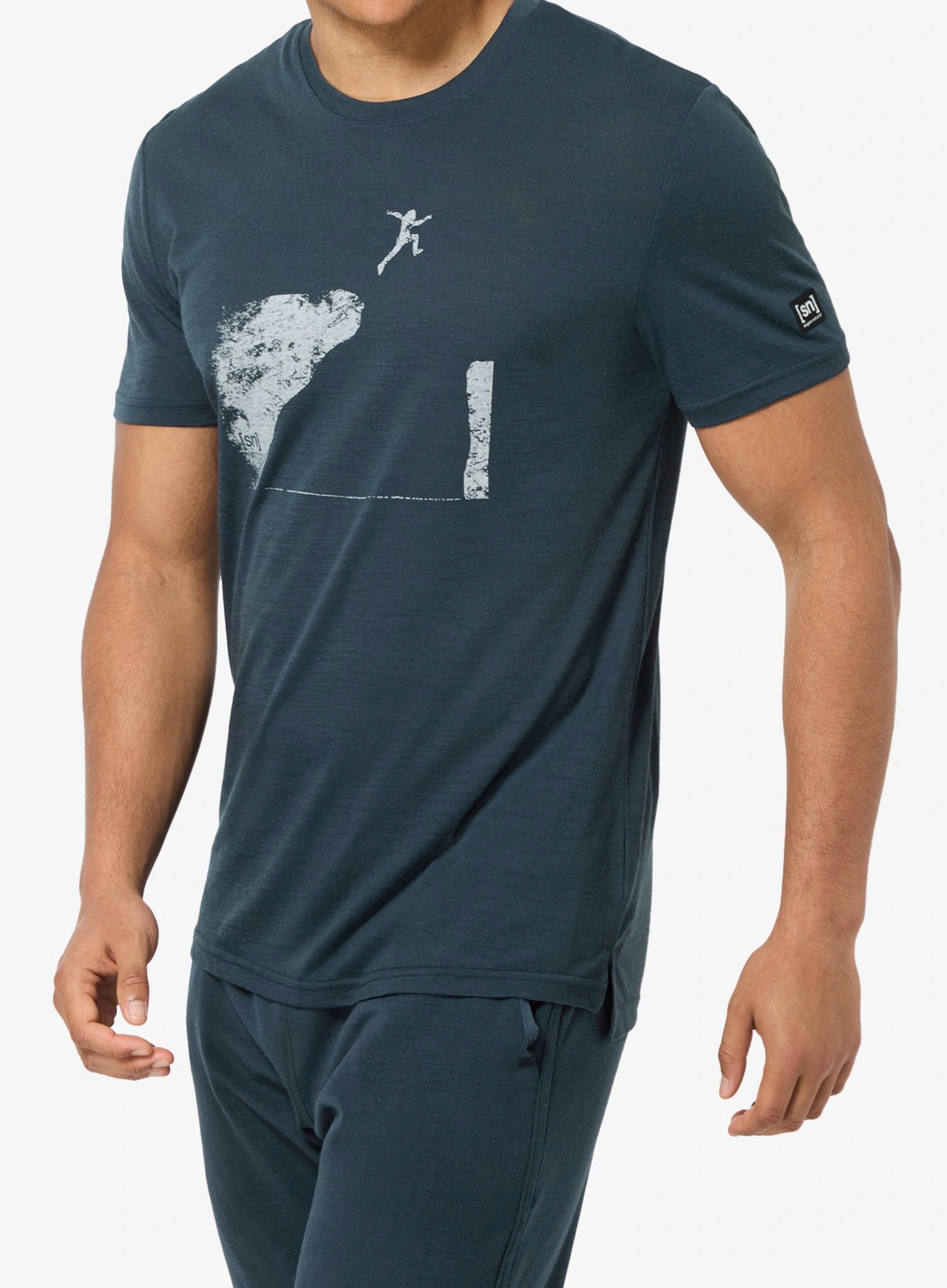 Tričko s potiskem Super.natural Jumping Jack Tee blueberry/grey M