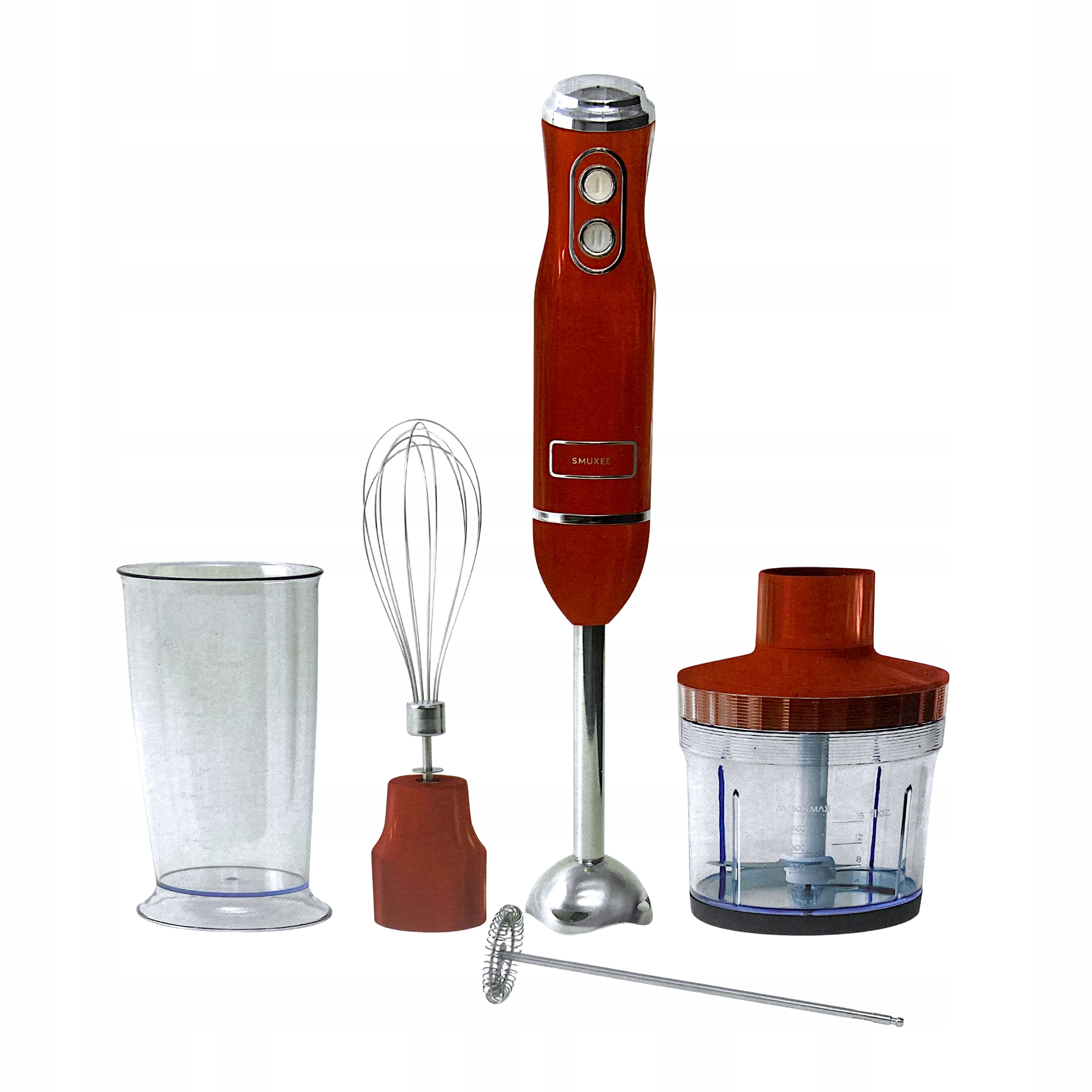Smukee Vintage ruční mixér 4v1 700W červený