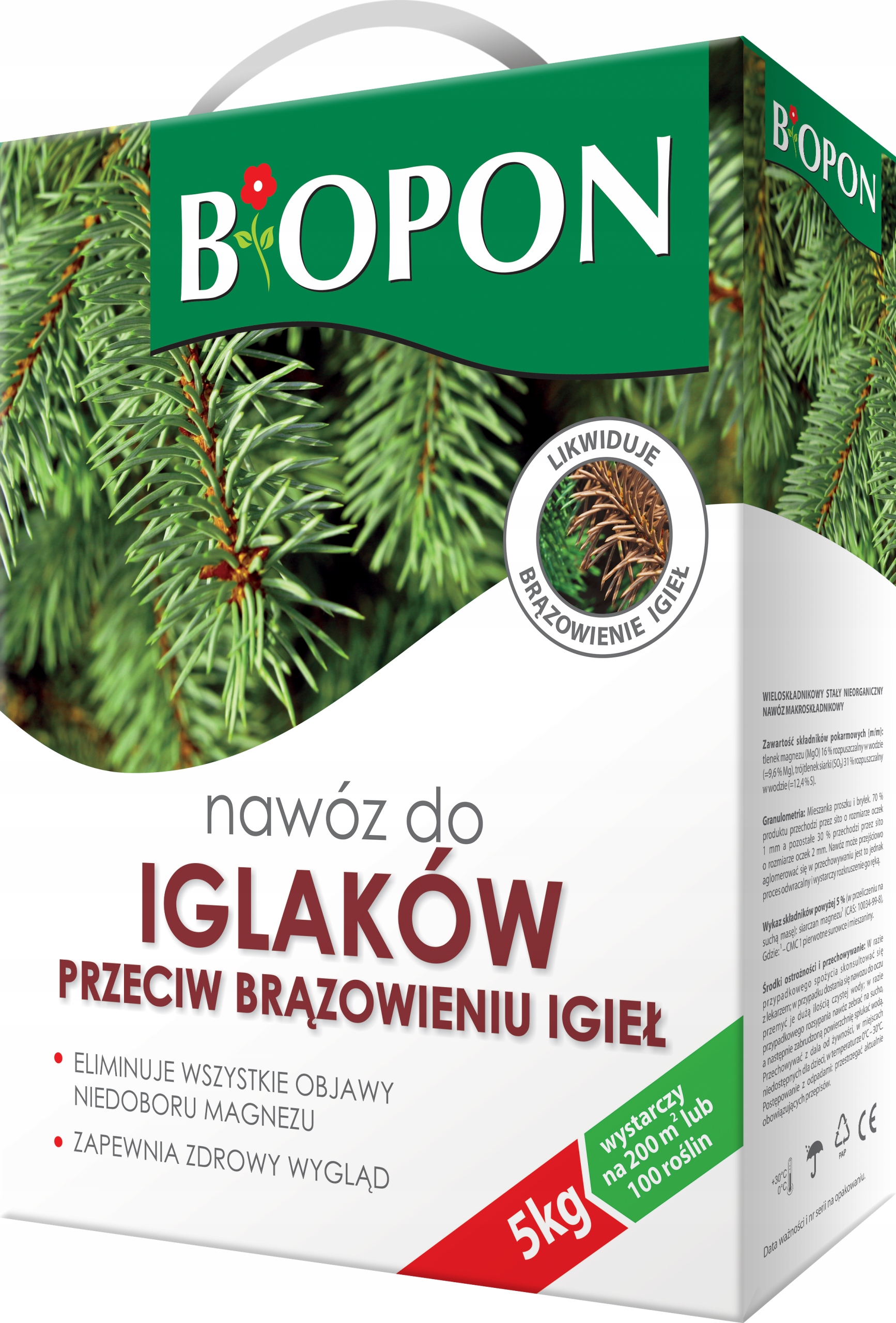Bopon Hnojivo na jehličnany proti zhnědnutí Biopon 5 kg
