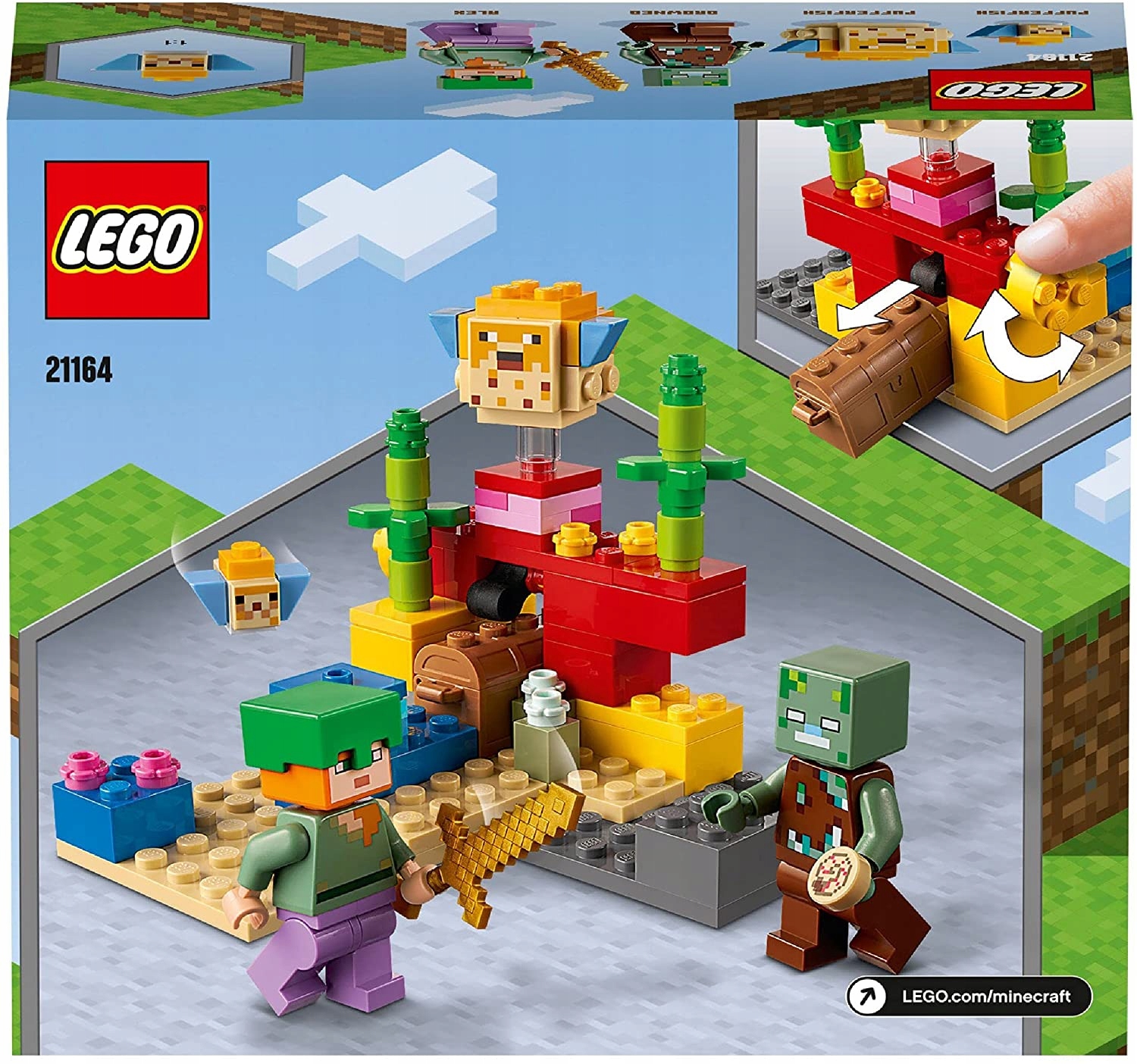 LEGO MAINCRAFT 21164 RAFA KORALOWA ALEX UTOPIEC Liczba elementów 92 szt.