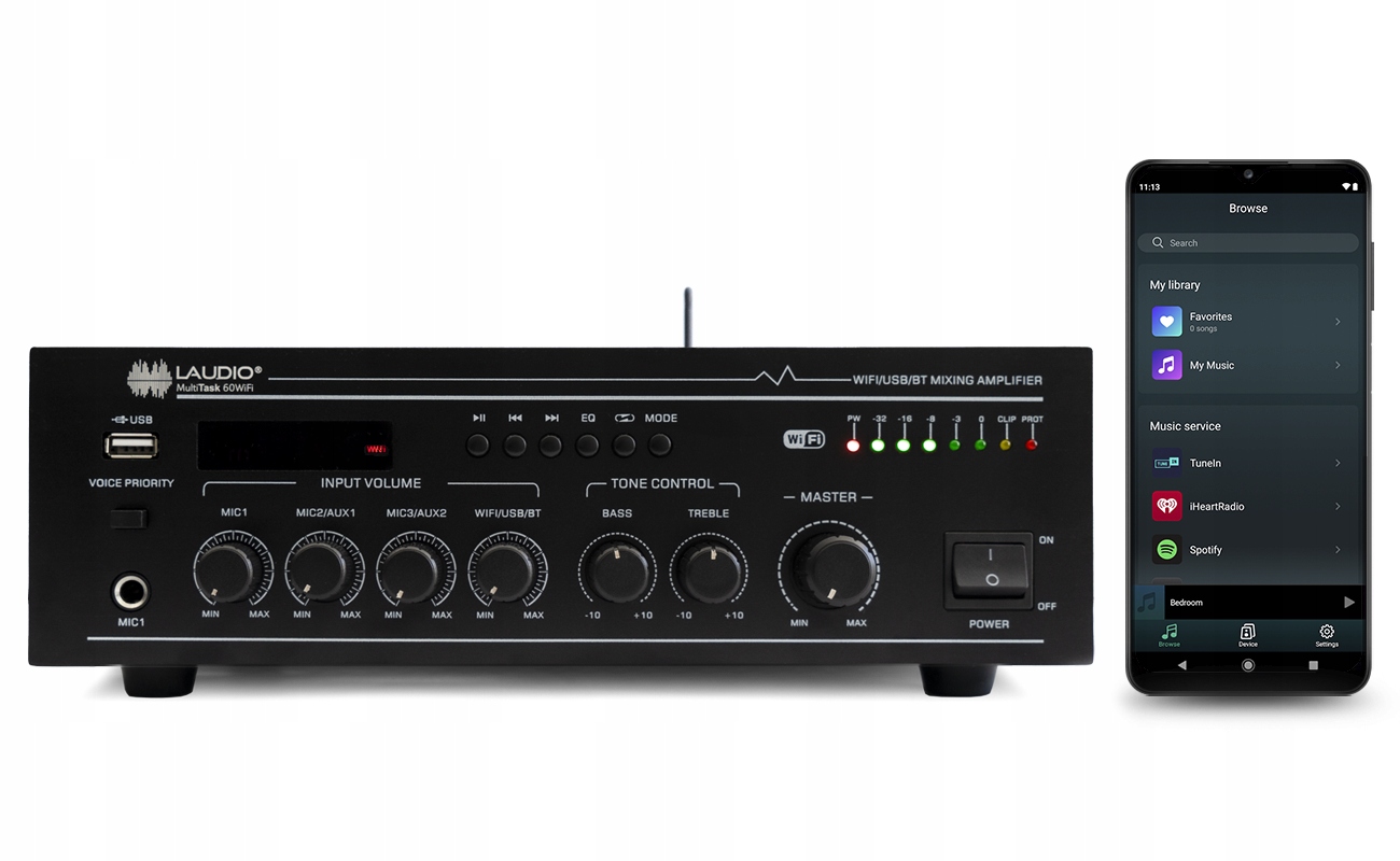 Zesilovač 100V Laudio MultiTask 60 WiFi 60W