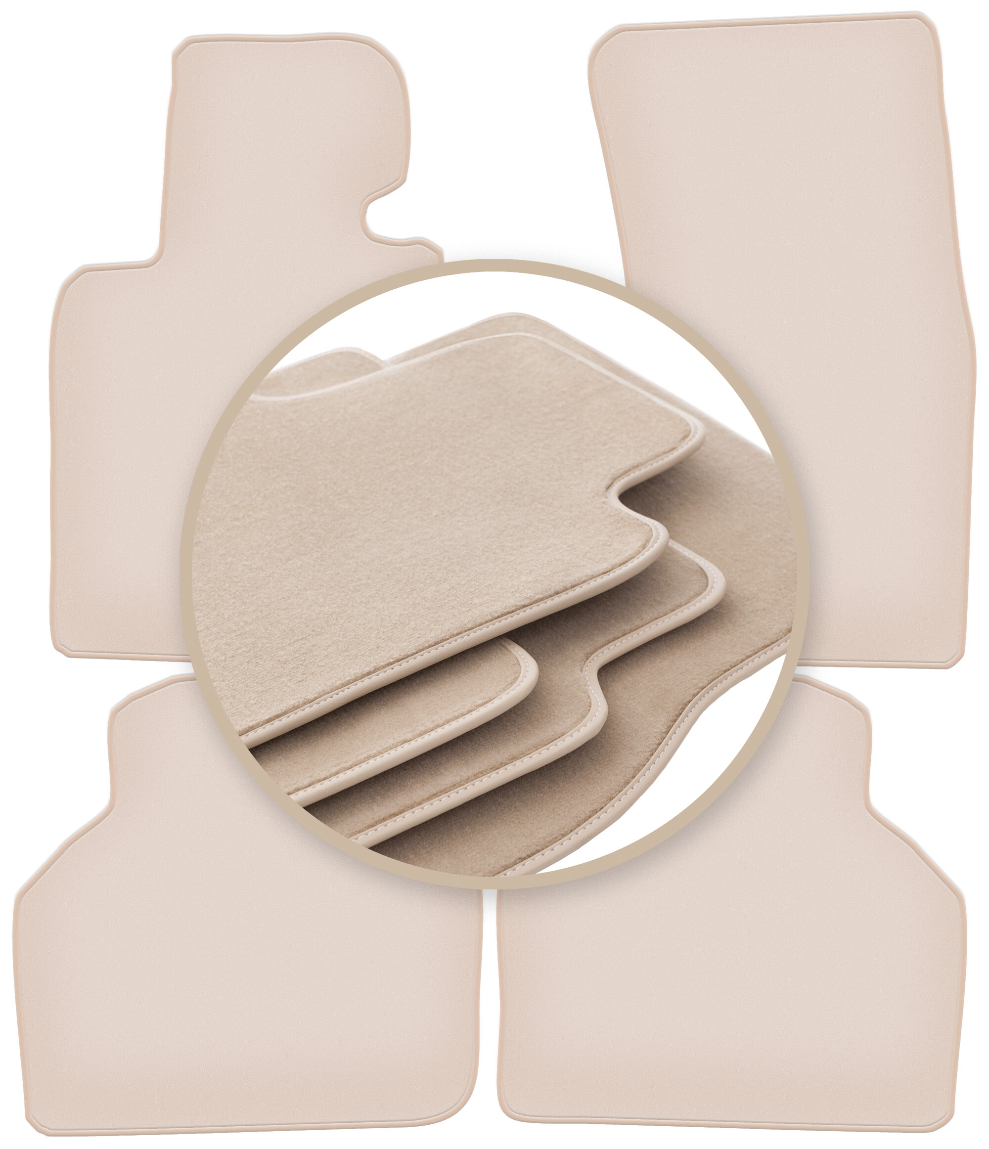 Velúrové koberčeky 10 mm Premium pre: Bmw 7 E66 sedan long 2001-2008
