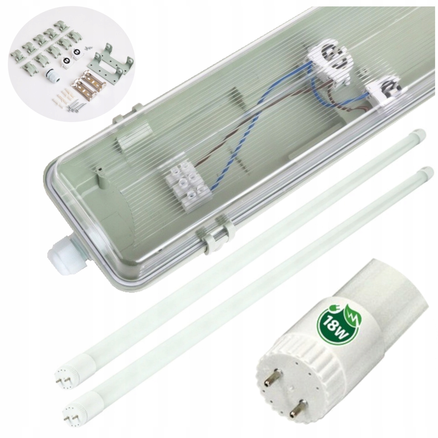 

Lampa Led Do Garażu Hermetyczna Świetlówki 2x120