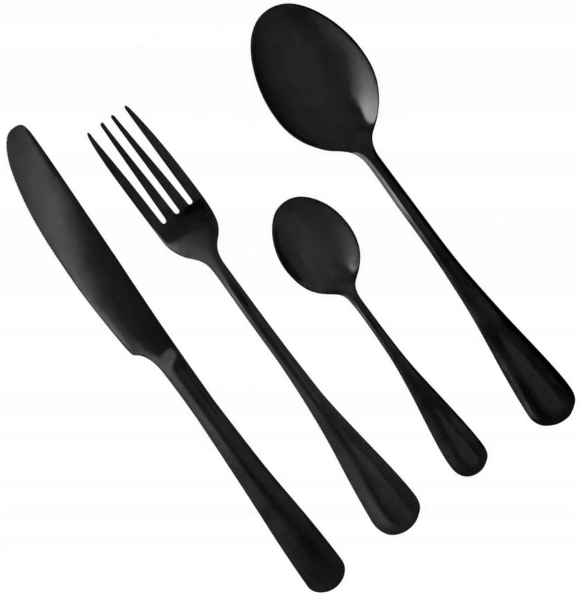 AMBITION KOLOROWE CZARNE SZTUCĆE ZESTAW 24 ENNA BLACK KOMPLET DLA 6 OSÓB Marka Ambition