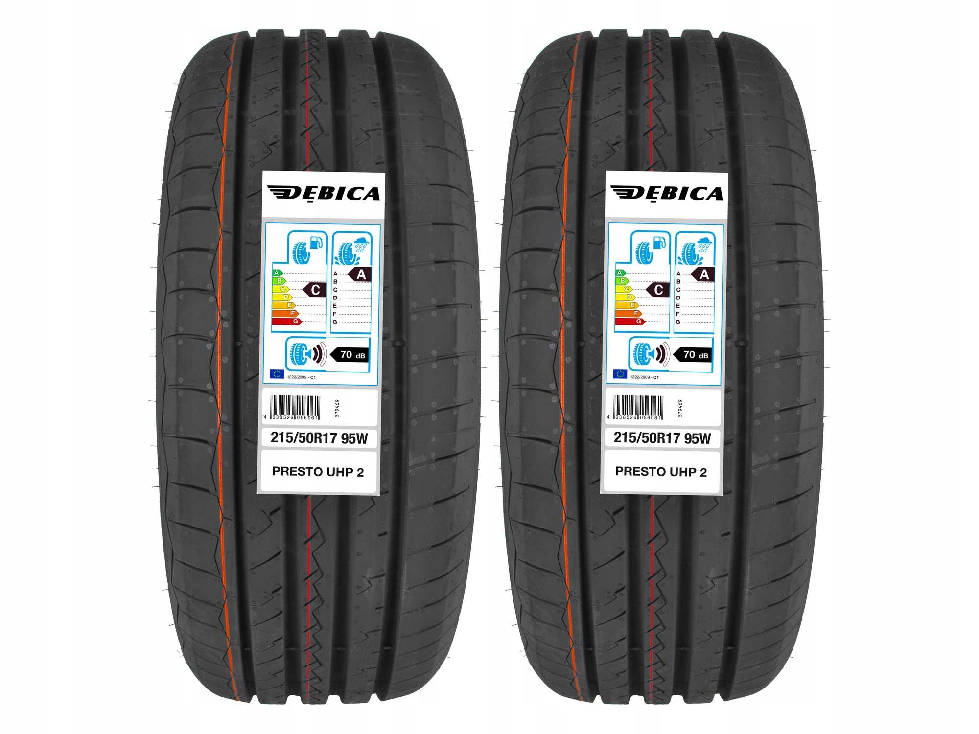 2 летние шины 215 / 50R17 Debica PRESTO UHP 2 RANT