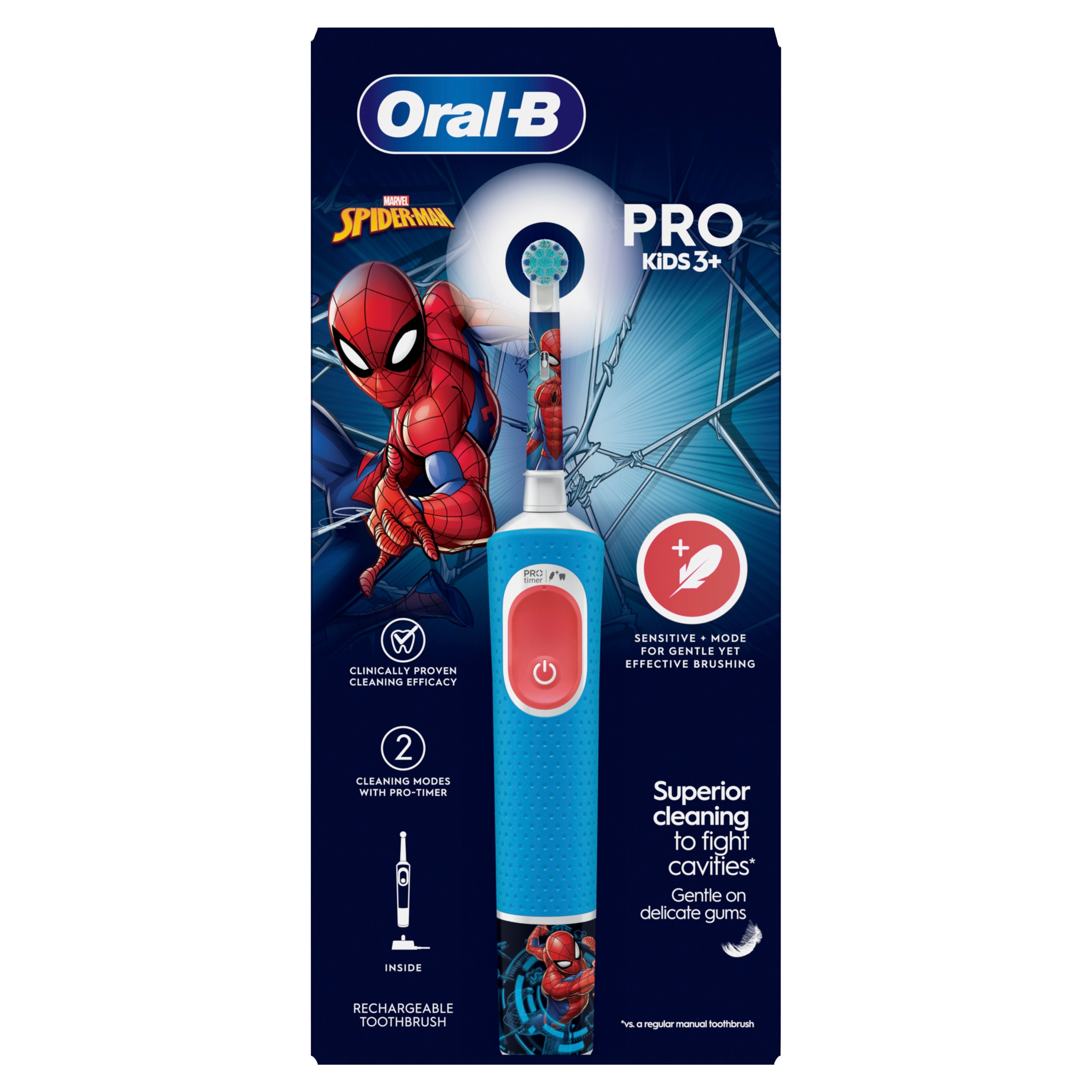 Szczoteczka elektryczna dla dzieci Oral-B Pro D103 Kids Spiderman 3+