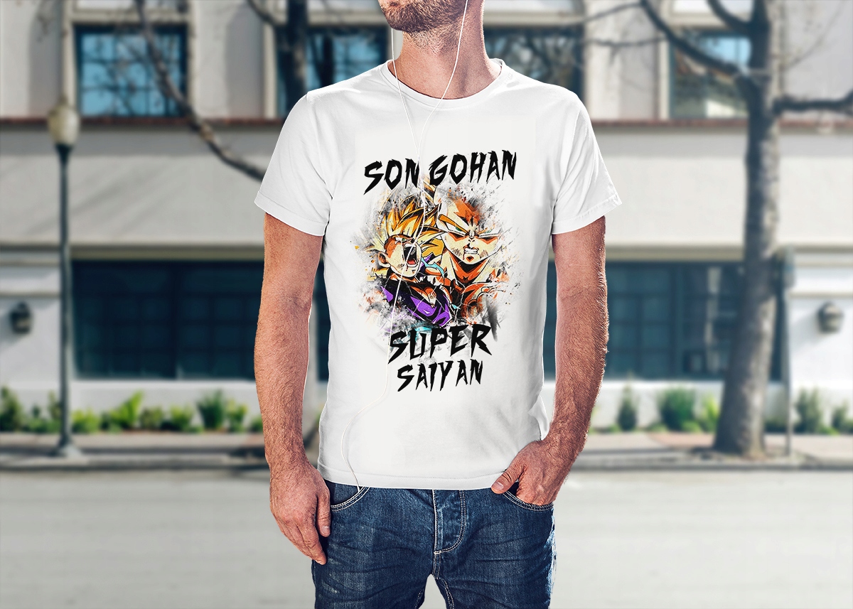 Koszulka Son Gohan Super Saiyan DRAGON BALL - S Kod producenta MĘSKA KOSZULKA Z NADRUKIEM DRAGON BALL