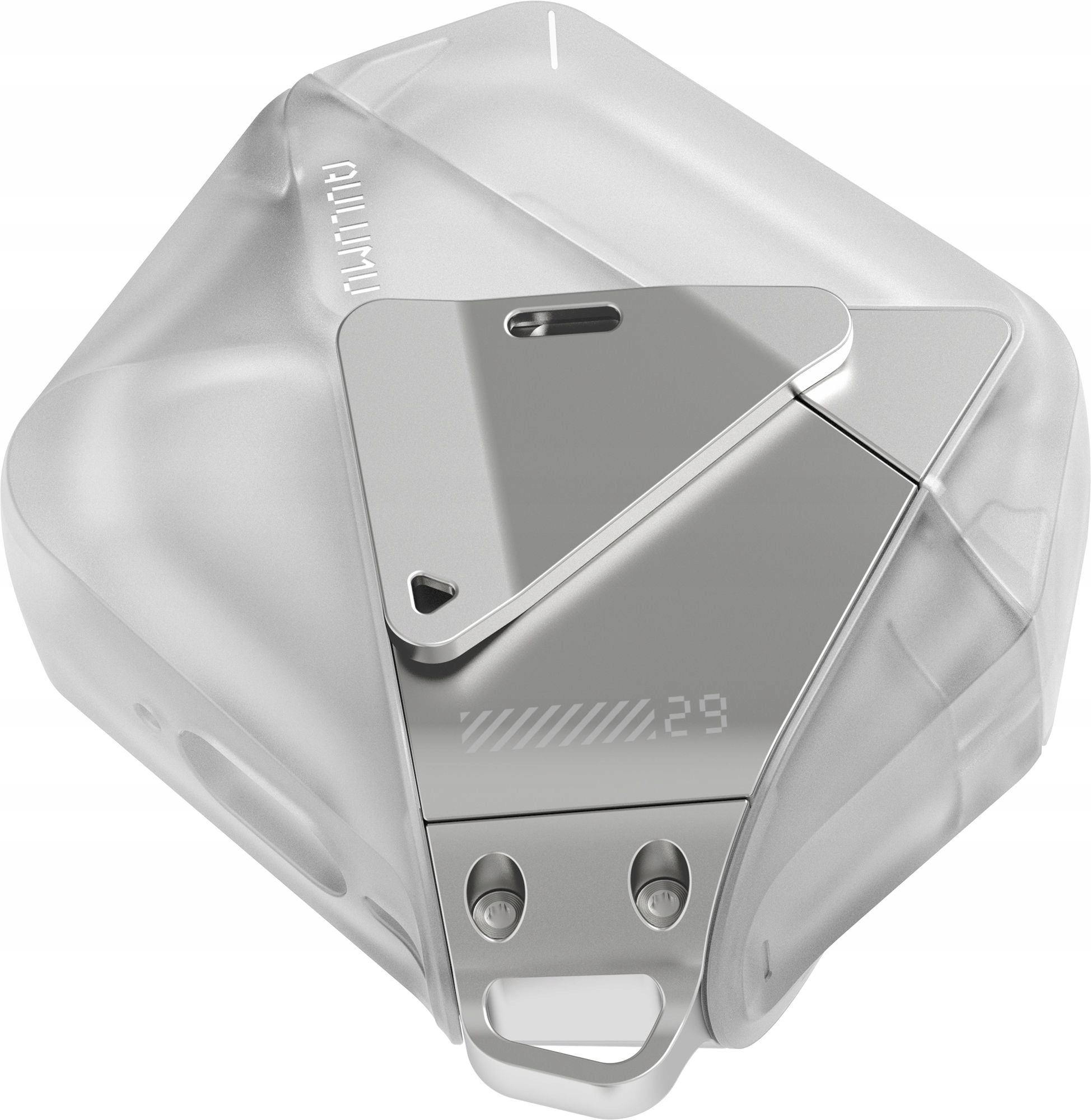 Aulumu A29 Geometric Lock & Lanyard pouzdro na AirPods 4, Translucent White