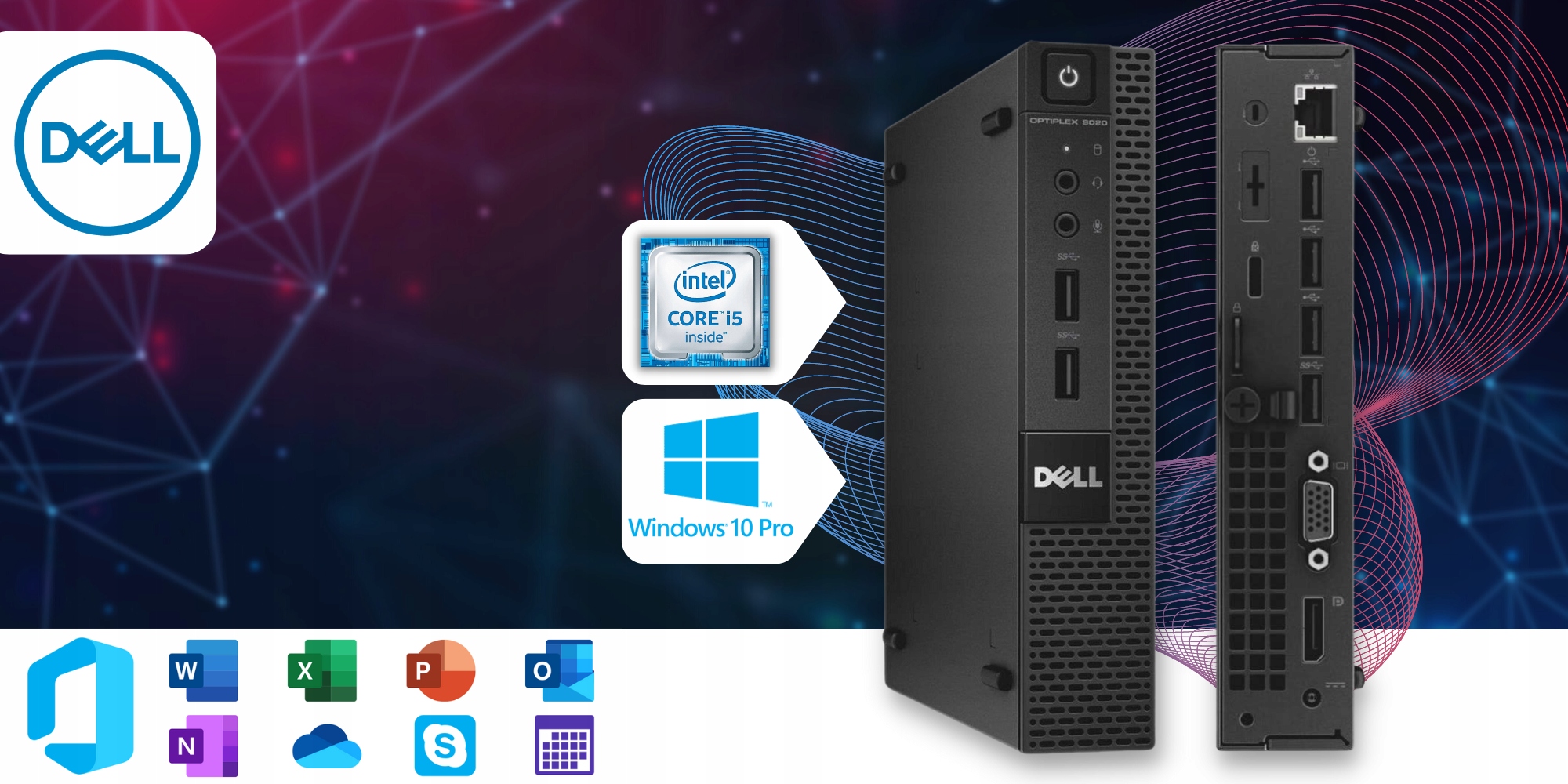 Komputer Dell Optiplex 9020 Tiny Core i5 1000/16 Win10 Mały Mini Micro Seria Intel Core i5