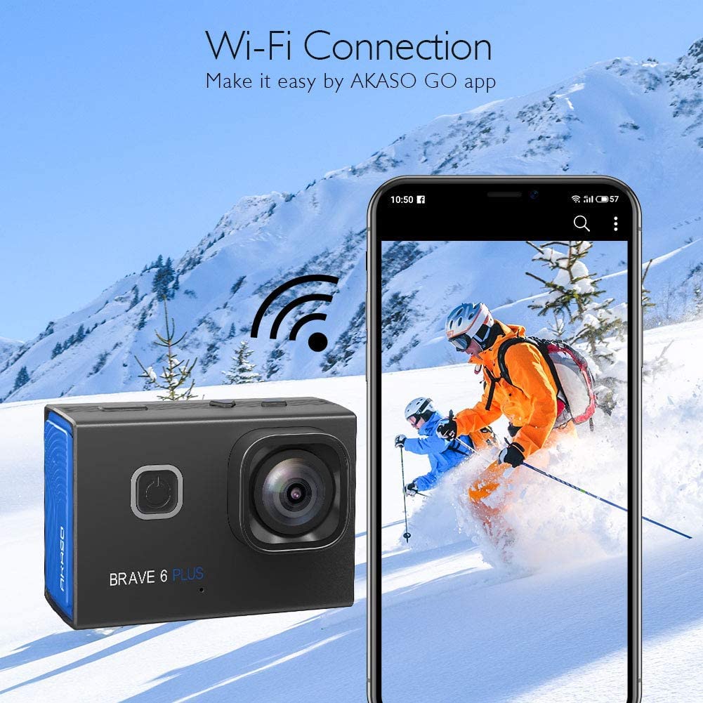 AKASO Kamera Sportowa 4K 30FPS 20MP WiFi Ekran Dotykowy EIS 4X Zoom 40m — miniatura 9