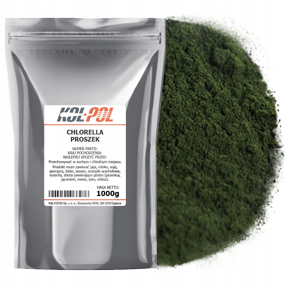 Chlorella Proszek 1kg Algi morskie w proszku naturalna jakość Kol-Pol