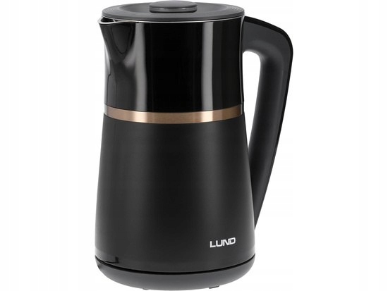 Czajnik elektryczny Lund 1.7L, regulacja temperatury, czarny, 2200 W