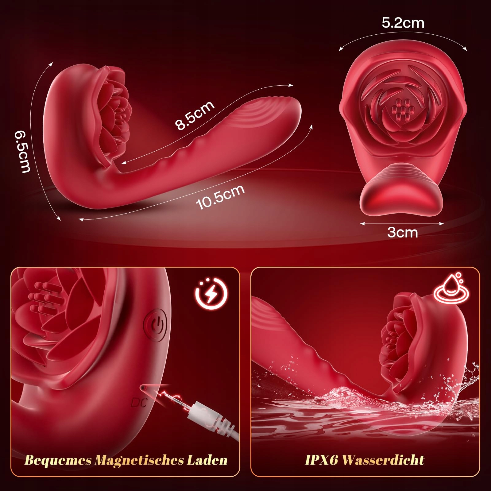 ROSEN Zdalne Sterowanie Wibrator 9 Trybów Dla Par — miniatura 8