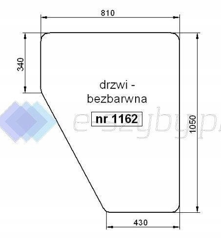 čelní sklo traktoru Renault kabina Rs dveře
